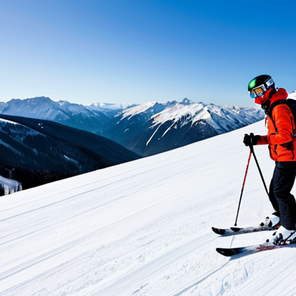 A skilled professional ski instructor, an adult, dressed in full, modern technical ski attire, is actively teaching a small group of adult students on a pristine, snow-covered mountain slope. The instructor demonstrates a skiing technique with a natural, dynamic pose, while the students observe attentively. The background features distant skiers and a ski lift under a clear sky, softly blurred to maintain focus on the subjects. The scene is illuminated by soft natural light, highlighting the crisp snow and vibrant ski gear. safe for work, appropriate content, fully clothed, professional, family-friendly, perfect anatomy, correct proportions, natural body proportions, well-formed hands, proper finger count.