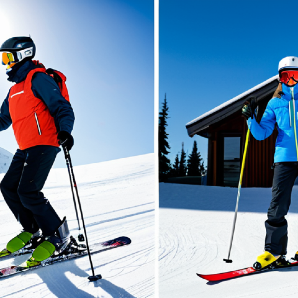 Okay, here are two image prompts for Stable Diffusion XL, based on the ski instruction context, adhering to all safety guidelines: