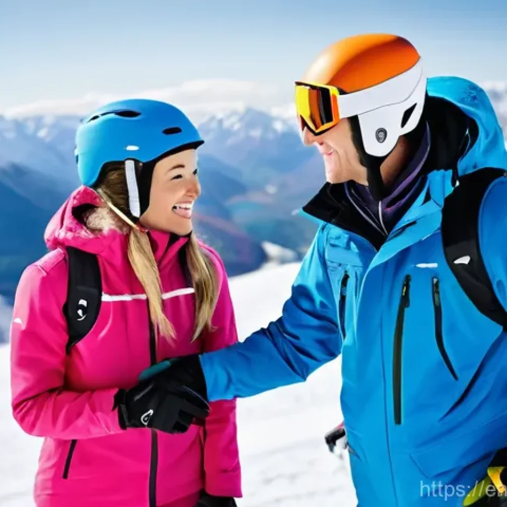 스키 강사의 고객 만족도 관리 사례 - **Prompt:** A warm, empathetic male ski instructor, aged around 35, with a genuine smile and wearing...