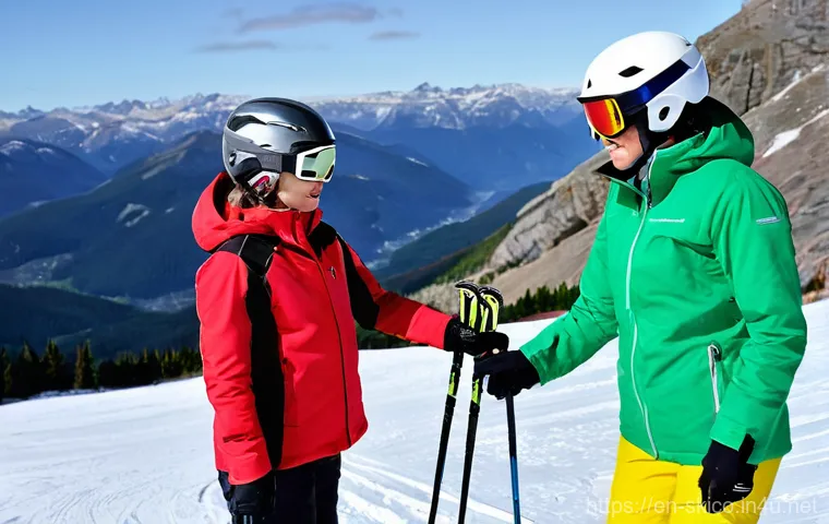 스키 강사의 티칭 철학 발표 사례 - **Image Prompt 1: The Art of Personal Connection and Trust**
    "A legendary male ski instructor, a...