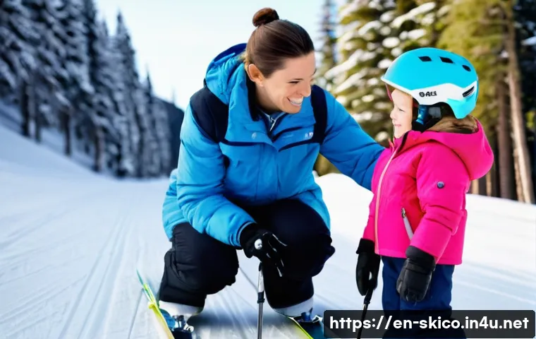 스키 강사의 고객 응대 성공 사례 - **Image Prompt: Empathetic Guidance on the Slopes**
"A female ski instructor, approximately 30-4...