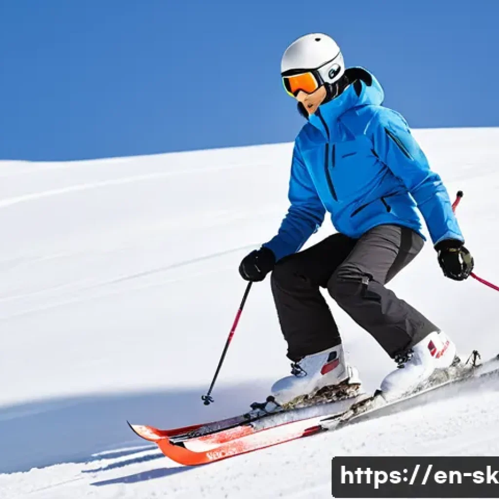 스키 강사 실기 시험 팁 - A skilled ski instructor demonstrating precise edge control on a gentle snow-covered slope during a ...