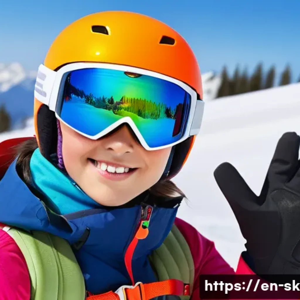 스키 강사의 고객별 니즈 분석 방법 - A beginner visual learner on a snowy ski slope, wearing colorful ski gear and goggles, attentively w...