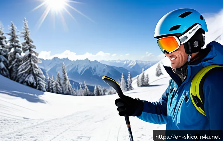 스키 강사의 프리랜서로의 성공 - A professional freelance ski instructor outdoors on a snowy mountain slope, wearing high-quality ski...