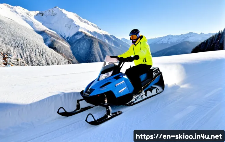 스키 강사의 강의 스타일 개발 - Photorealistic ski instructor demonstrating a clear beginner-friendly snowplow turn on a wide groome...